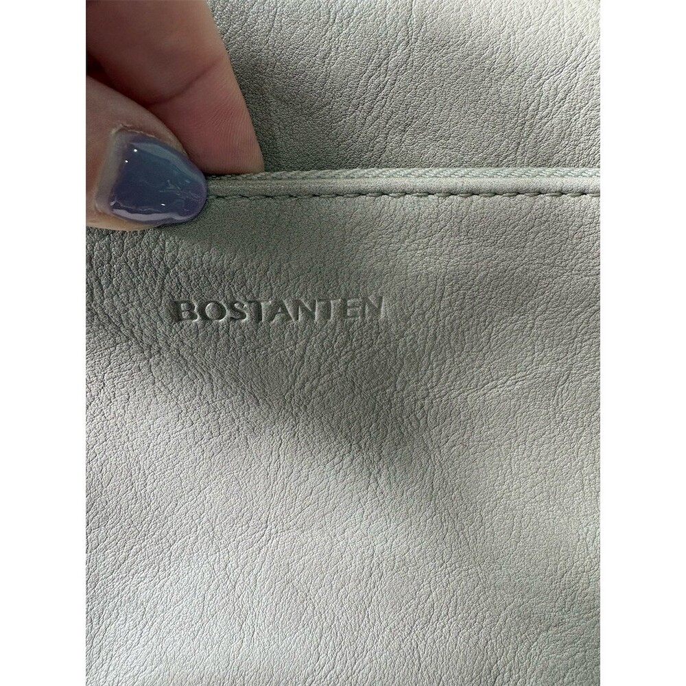 BOSTANTEN Crossbody Bag Womens Small Light Gray Triple Zip Wide Strap - Picture 3 of 8